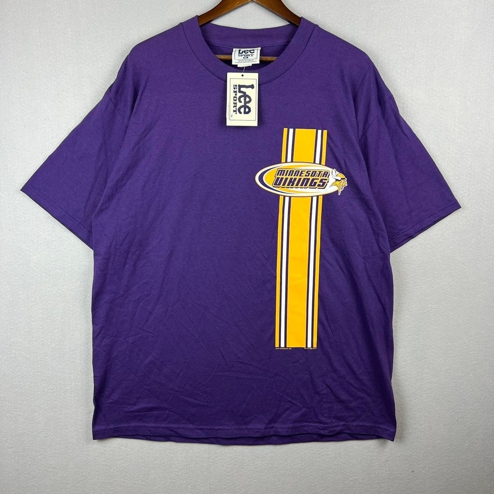 Vintage Minnesota Vikings NFL Purple Tee Shirt New With Tags XL